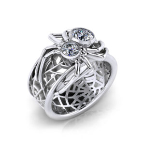 Custom Spider Diamond Ring