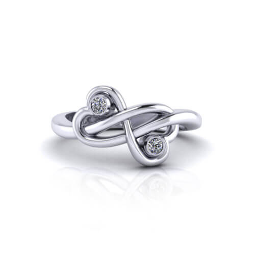 Twin Heart Promise Ring