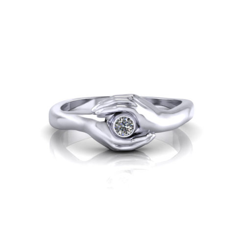 Clasped Hand Promise Ring