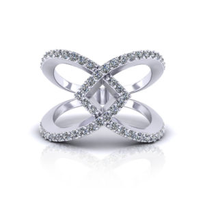 Ladies Wide Diamond Ring