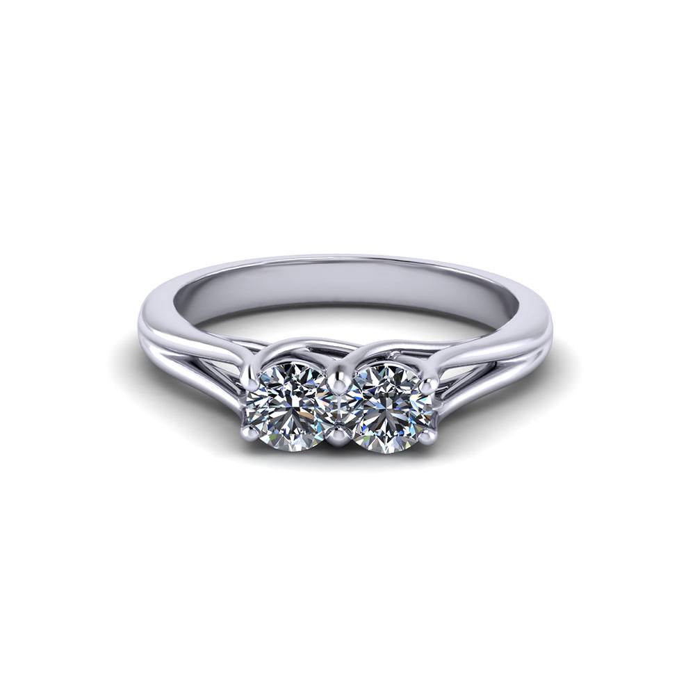 Trellis Two Stone Diamond Ring | Jewelry Designs