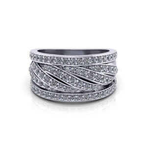 Over Under Wide Diamond Band