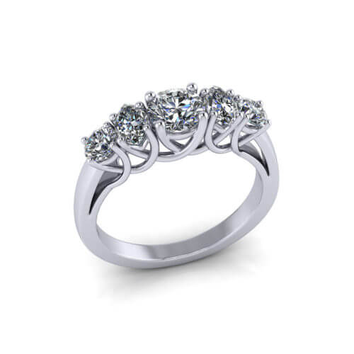 Marquise Round Diamond Trellis Ring