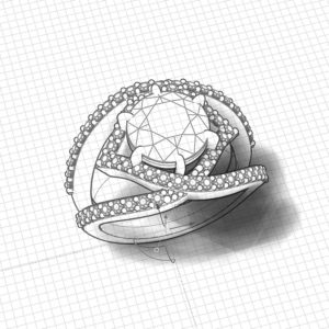Wide 2.5 Carat Diamond Ring