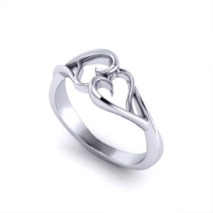 Interlocking Heart Promise Ring