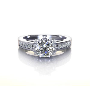 Scrolled Channel Engagement Ring