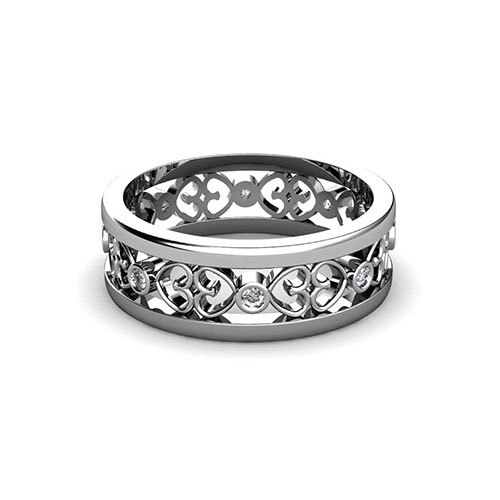 Open Heart Filigree Wedding Ring - Jewelry Designs