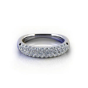 Tapered Pave Wedding Ring