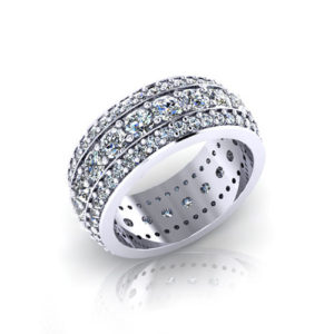 Bead Set Diamond Eternity Wedding Ring