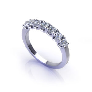 Pronged Diamond Wedding Ring