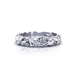Diamond Rose Wedding Ring