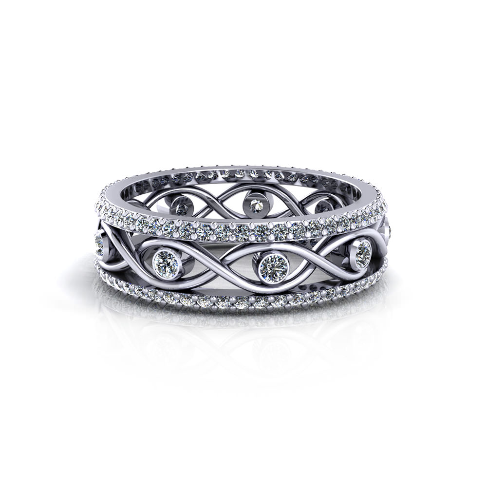 WD380 1 Infinity Eternity Wedding Ring 