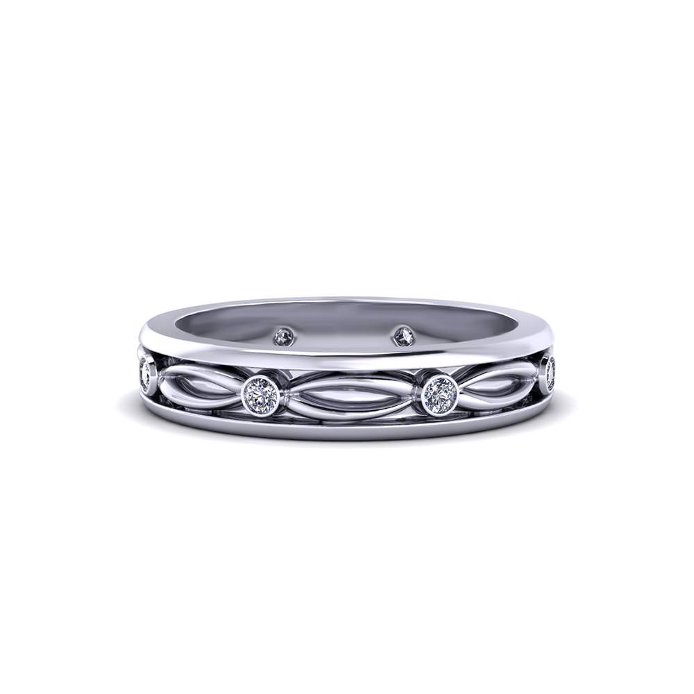 Linked Diamond Eternity Ring - Jewelry Designs