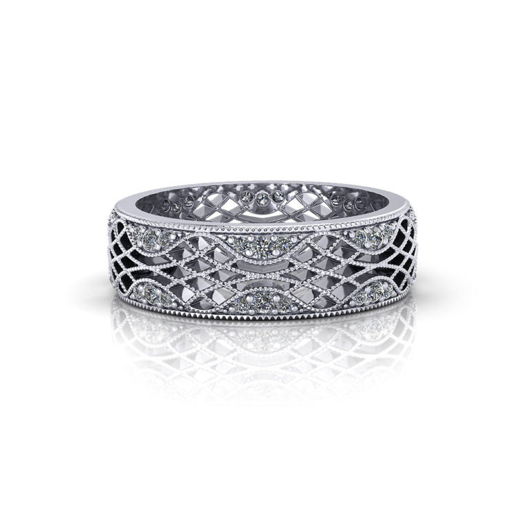 Wide Filigree Wedding Ring - Jewelry Designs