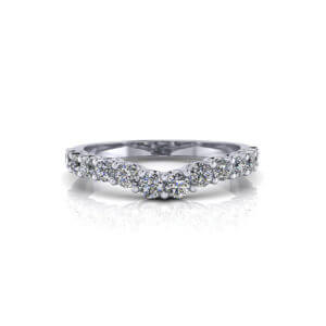 Fitted Diamond Trellis Wedding Ring