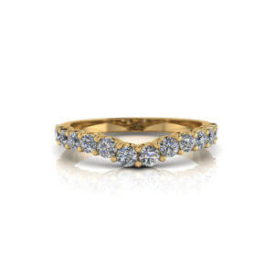 Fitted Diamond Trellis Wedding Ring