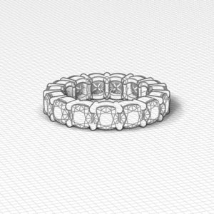 Cushion Diamond Eternity Ring