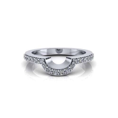 Bead Set Fitted Wedding Ring