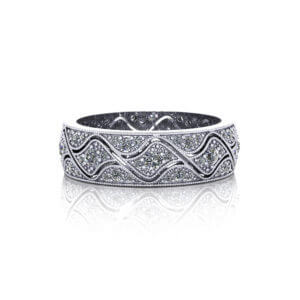 Diamond Wave Wedding Ring