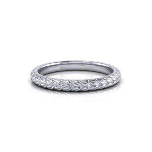 Thin Petal Wedding Ring
