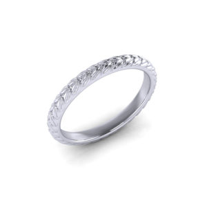 Thin Petal Wedding Ring