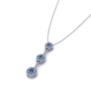 Aquamarine Tassel Necklace