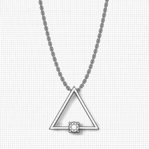Triangular Citrine Slide Necklace