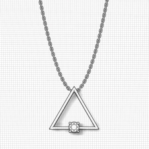 Triangular Citrine Slide Necklace