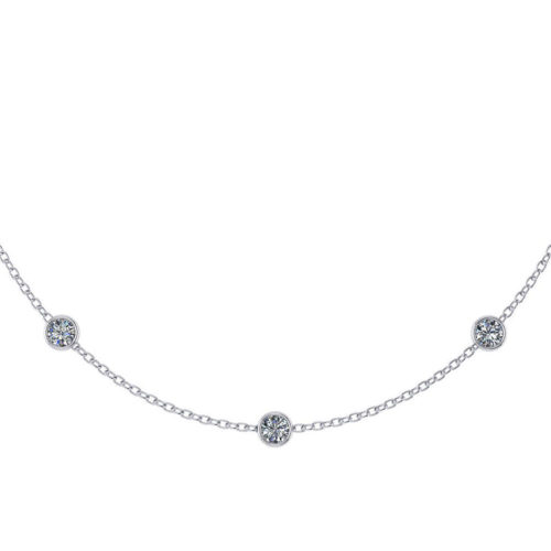 Glistening Diamond Station Necklace