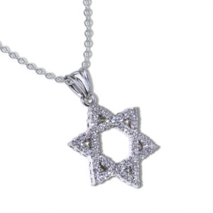 Diamond Star of David Necklace