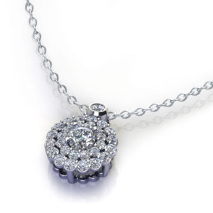 Tiered Diamond Cluster Necklace