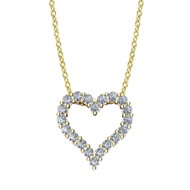 Diamond Heart Necklace - Jewelry Designs