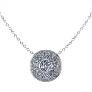 Pave Diamond Circle Necklace