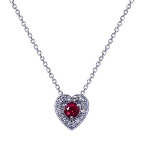 Diamond Heart Necklace - Jewelry Designs