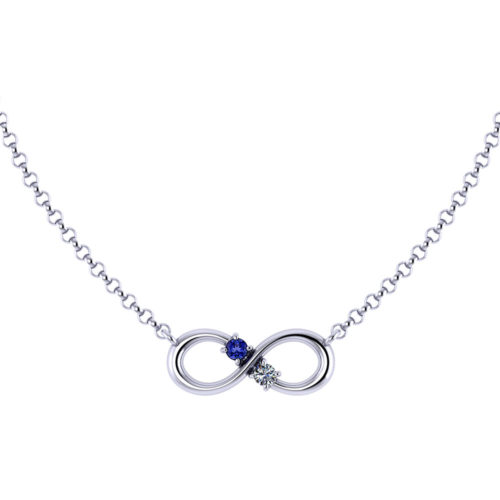 Birthstone Infinity Necklace