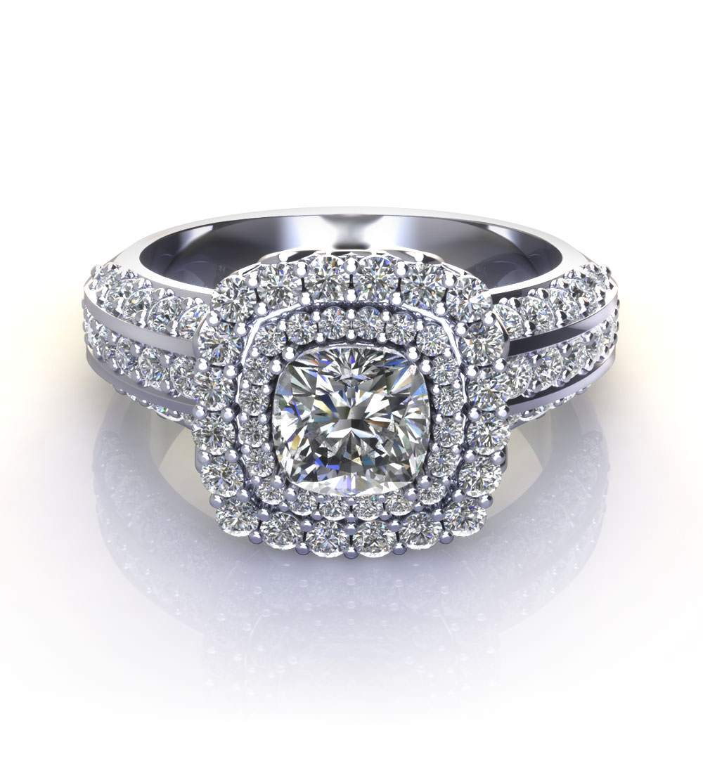 Cushion Cut Engagement Rings Jewelry Designs 4943