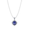 Cushion Sapphire Necklace - Jewelry Designs