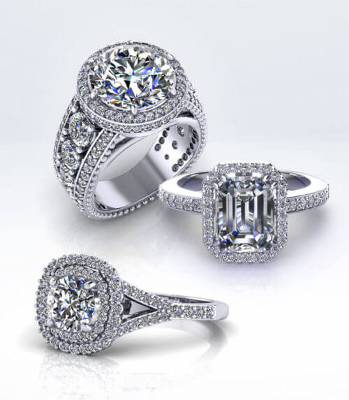 Halo Engagement Rings - Jewelry Designs - Product
