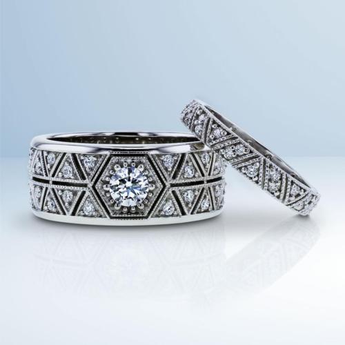 his-hers-wedding-set IG