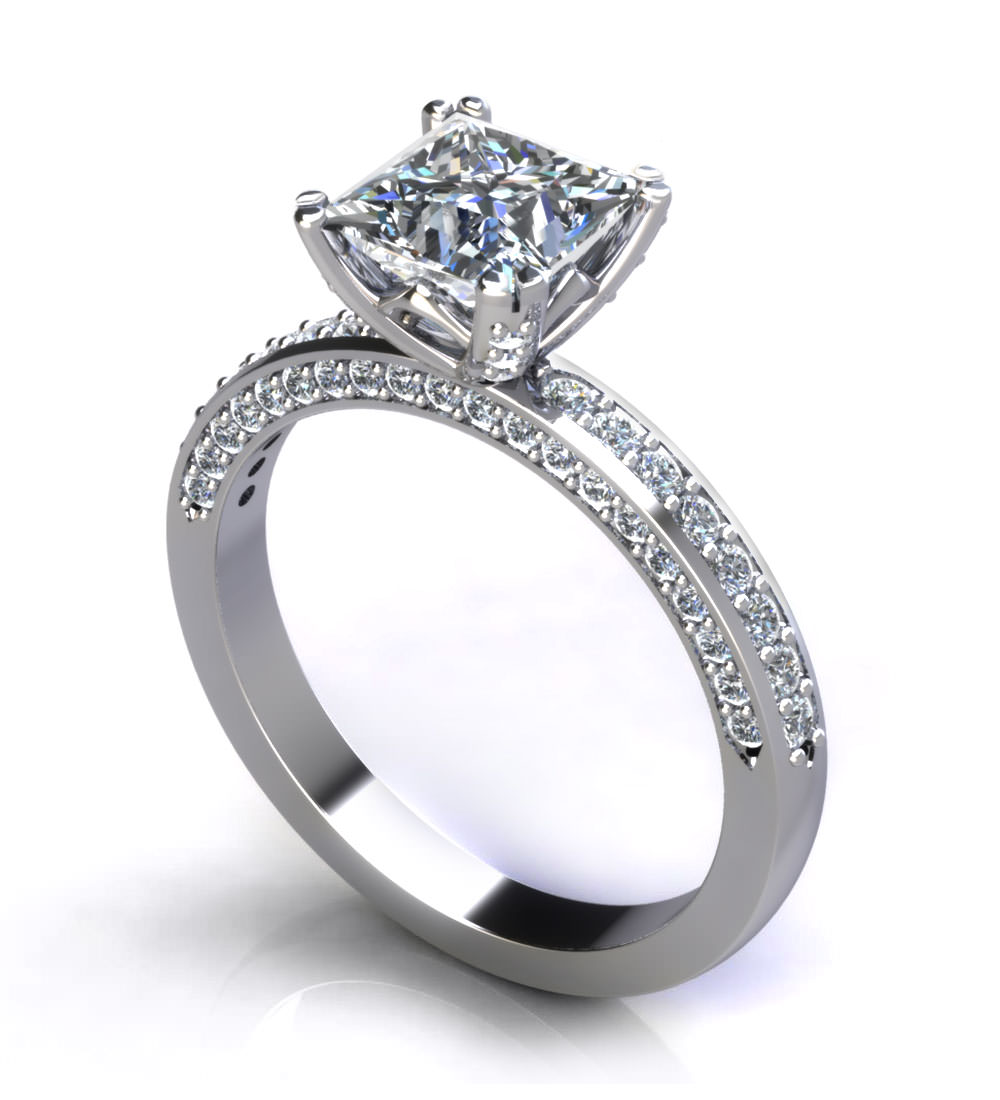  Princess  Cut  Engagement  Rings  Jewelry Designs