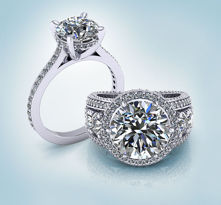 Round Engagement Rings - Jewelry Designs
