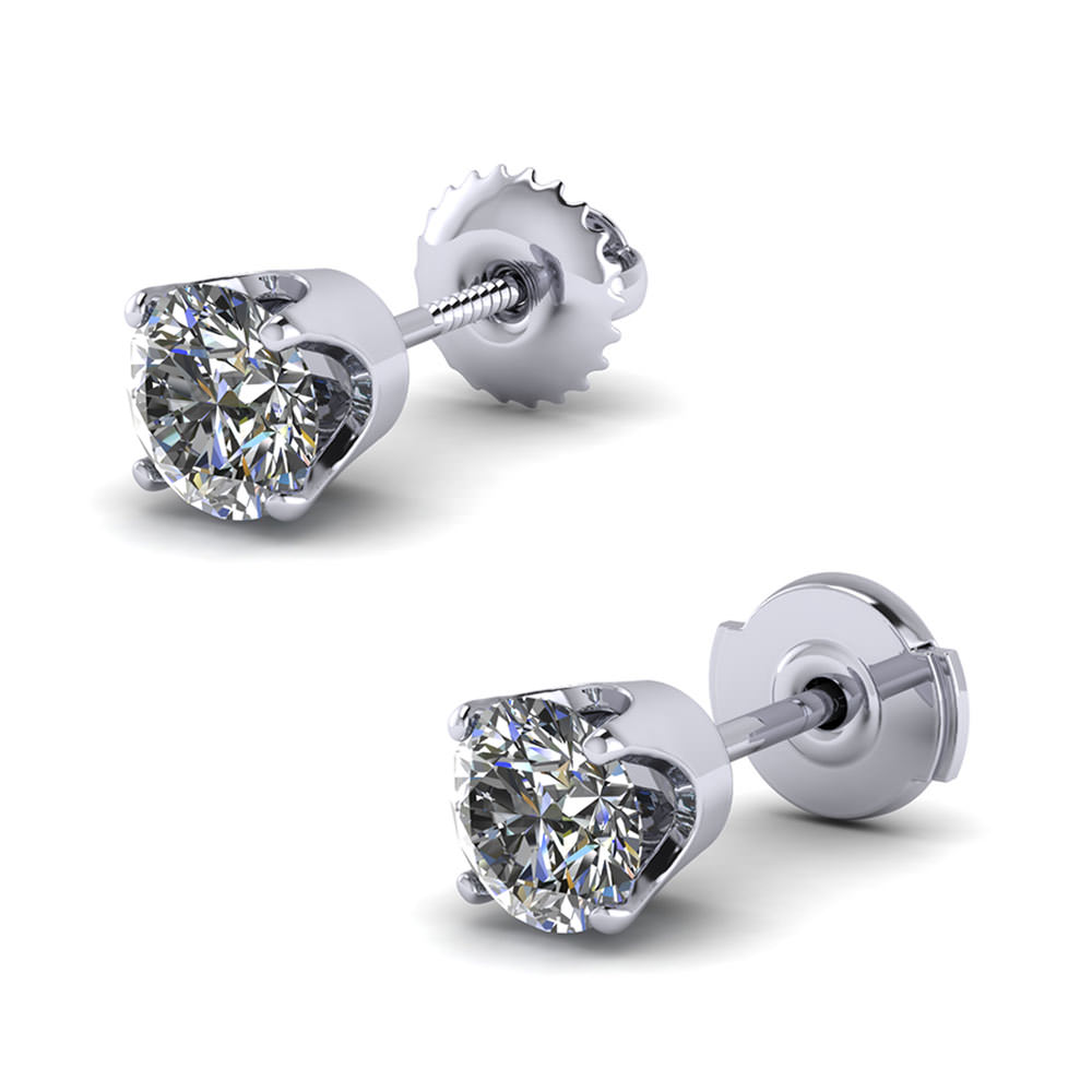 Platinum Earring Backs Friction Small