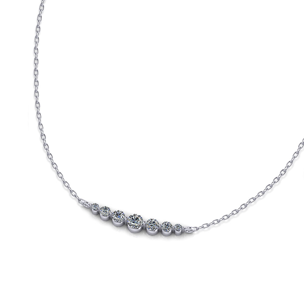 Diamond Crescent Necklace - Jewelry Designs